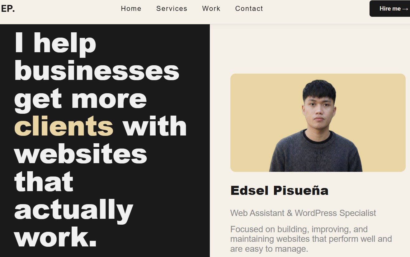 Edsel Pisuena Portfolio Website